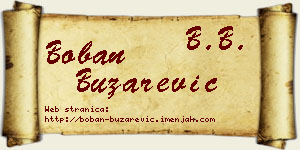 Boban Buzarević vizit kartica